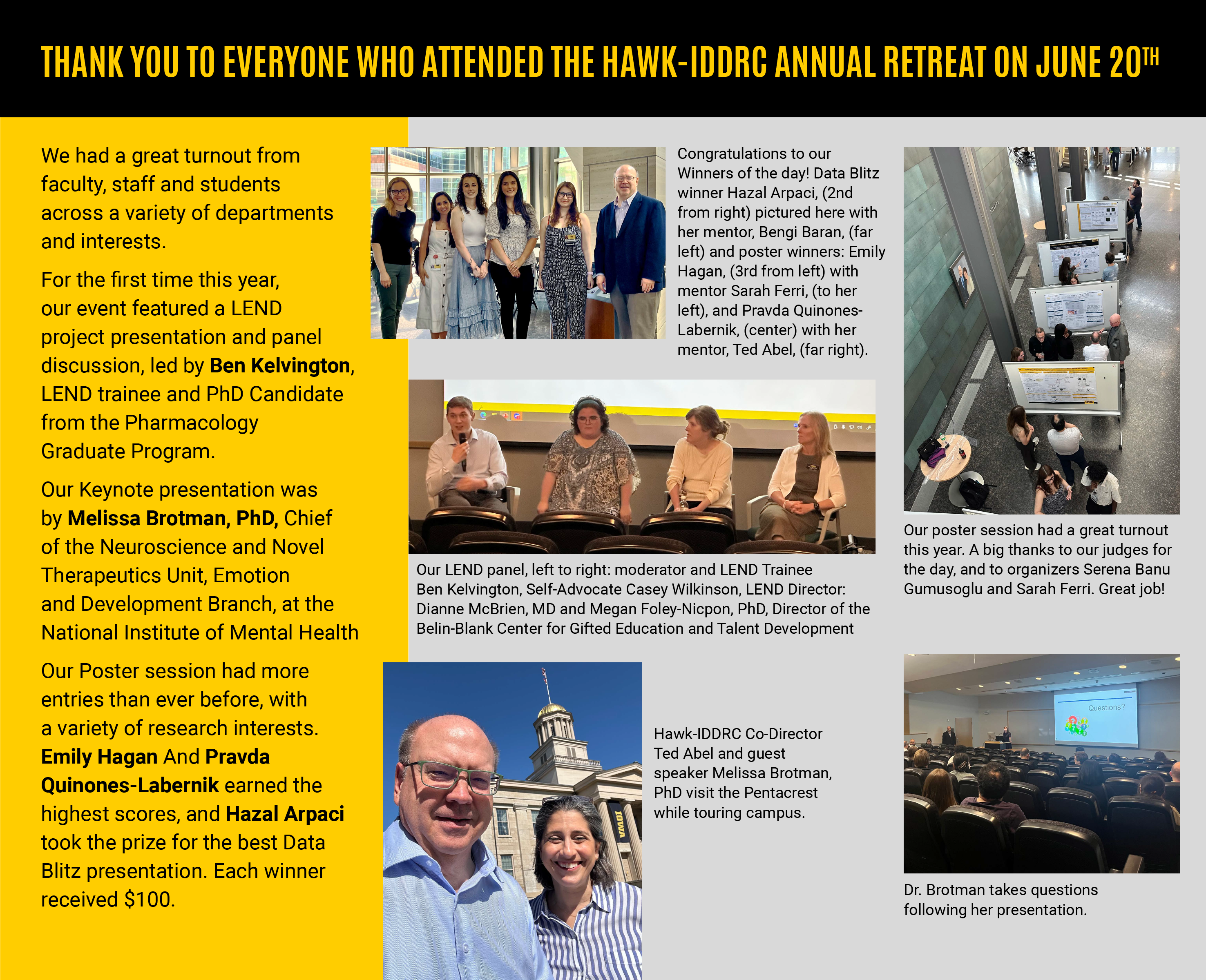 Thank you to everyone who attended the Hawk-IDDRC Annual Retreat
