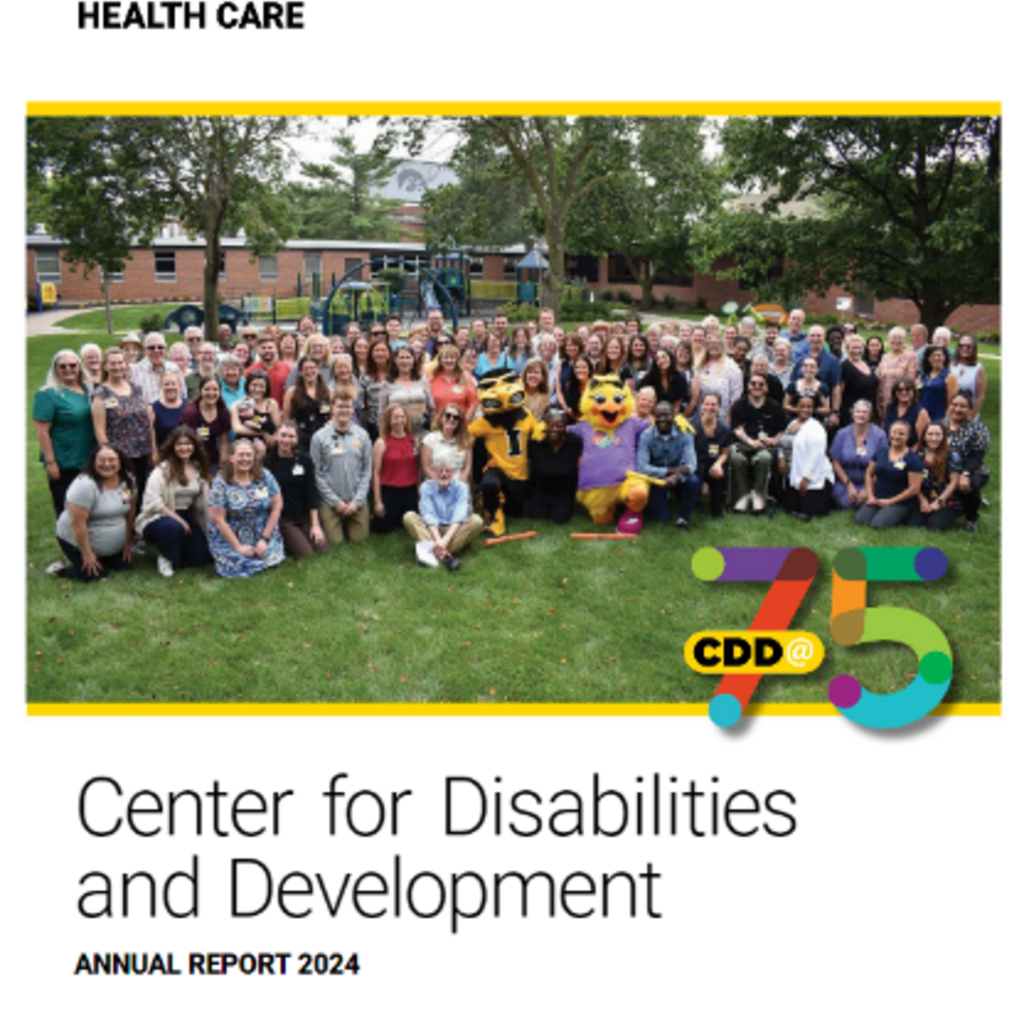 Screenshot of CDD Annual Report with group photo of CDD Staff