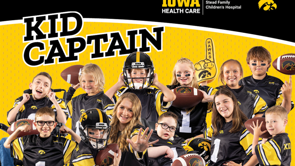 Photo of group of 2024 Kid Captains in jerseys